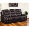 Homeroots 90" Brown Faux Leather Reclining Sofa With Black Legs 491320 - alternate 5