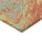 Homeroots 3' X 5' Orange Green And Beige Abstract Washable Indoor Outdoor Area Rug 602653 - alternate 4