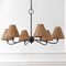 Jonathan Y Grady 35" 6-Light Grand Coastal Farmhouse Adjustable Swooping Arm Metal w/Hand-Woven Rattan Shades L JYL9560C - alternate 7