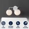 Jonathan Y Louis Parisian Globe 15" 2-Light Metal/Frosted Glass Modern Contemporary LED Vanity Light, White JYL3535D - alternate 6