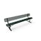Mytcoat 8ft Outdoor Bench with Back, Portable, Green, Punched Steel, Textured Coating 804222 - alternate 1