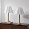 Jonathan Y Abel 25.5" Modern Coastal Pleated Shade Faux Wood Column LED Table Lamp, Brown Wood Finish, 2PK JYL5401A-SET2 - alternate 7