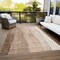 Homeroots 5' X 8' Brown And Beige Ombre Washable Indoor Outdoor Area Rug 581799 - alternate 8