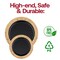 Smarty Had A Party 7.5" Black with Gold Marble Rim Disposable Plastic Appetizer/Salad Plates (120 Plates), 120PK 877BG-CASE - alternate 9