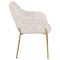 Leisuremod Zaire Collection Modern Dining Chair, Gold Legs and Beige Velvet ZDC52BG - alternate 6