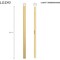 Leeki Outdoor Wall Light Bar Lamp, 40 inch, Gold LKI-1051 - alternate 6