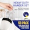Lifemaster Velvet Non-Slip Hangers, Black Plastic, 360 Deg Swivel Hook, Space-Saving, 50PK LMVEL50 - alternate 6