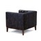 Homeroots 33" Brown and Black Antiqued Top Grain Leather Tufted Club Chair 555320 - alternate 6