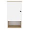 Homeroots 16in Light Oak And White Wall Mounted Cabinet With Three Shelves 478197 - alternate 1