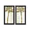 Homeroots Set Of Two Summer Breeze Funky Palm Trees Black Framed Wall Art, 2PK 568517 - alternate 1