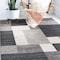 World Rug Gallery Contemporary Modern Geometric Boxes Design Non-Slip Area Rug 9 ft x 12 ft Gray 506GRAY9X12 - alternate 2