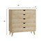 Homeroots 36" Natural Wood Five Drawer Dresser 533280 - alternate 7