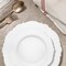 Smarty Had A Party Solid White Round Blossom Plastic Dinnerware Value Set (120 Dinner Plates + 120 Salad Plates), 240PK 4840WH-VP-CASE - alternate 7