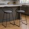 Homeroots Set of Two 26" Gray and Black Fabric and Metal Low Back Counter Height Bar Chairs, 2PK 555115 - alternate 3