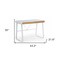 Homeroots 43" White Writing Desk With Two Drawers 543763 - alternate 7