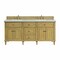 James Martin Vanities Lorelai 72in Double Vanity, Light Natural Oak w/ 3 CM Eternal Jasmine Pearl Silestone Top 424-V72-LNO-FEJP - alternate 1