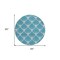 Homeroots 8' Teal Blue And Ivory Round Geometric Washable Indoor Outdoor Area Rug 594745 - alternate 4
