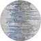 Homeroots 8' Blue Gray And Silver Round Abstract Washable Indoor Outdoor Area Rug 582382 - alternate 7