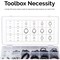 Neiko Snap Ring Shop Assortment, 300 Piece Retaining Ring Set, 18 Sizes (1/8 in - 1-0.25 in) 50458A - alternate 5