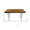 Homeroots 18" X 25" Brown Teak And Stainless Steel Rectangular Shower Bench 549380 - alternate 4