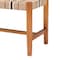 Bali & Pari Prita Bohemian Paper Loom and Natural Mahogany Wood Dining Bench 249-13885-ZORO - alternate 5