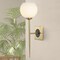 Jonathan Y Sylvie 6" 1-Light Coastal French Country Iron LED Sconce, Brass Gold/White JYL9915A - alternate 7