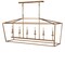 Jonathan Y Pagoda 49" 6-Light Classic Traditional Metal Linear Cage Lantern LED Pendant, Antique Gold JYL7439B - alternate 15