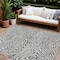 Homeroots 10' X 14' Gray And Ivory Abstract Washable Indoor Outdoor Area Rug 598973 - alternate 1
