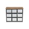 Homeroots 14" Brown And Gray Solid Wood And Metal Desk Organizer 487920 - alternate 3