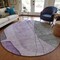 Homeroots 8' Purple Eggplant And Gray Round Abstract Washable Indoor Outdoor Area Rug 582028 - alternate 7