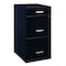 Space Solutions 14.25 in W 3 Drawer Vertical File Cabinet W/ Pencil Drawer, Black 20990 - alternate 1