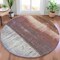 Homeroots 8' Rust And Ivory Round Abstract Washable Indoor Outdoor Area Rug 632055 - alternate 8