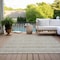 Homeroots 5' X 8' Beige And Ivory Southwestern Washable Indoor Outdoor Area Rug 587507 - alternate 5