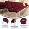 Flash Furniture Burgundy Fabric Church Chair, PK4 4-XU-CH-60096-BY-SILV-GG - alternate 8