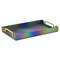 Homeroots 16in Rainbow Faux Shagreen Serving Tray With Handles 713549 - alternate 7