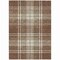 Homeroots 5' X 8' Brown Black And Ivory Plaid Washable Indoor Outdoor Area Rug 596316 - alternate 1