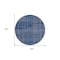 Homeroots 8' Navy Blue Gray And Brown Round Striped Washable Indoor Outdoor Area Rug 597411 - alternate 7