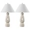 Jonathan Y Henge 28" Organic Minimalist Textured Resin/Metal Stacked LED Table Lamp, Antique White, 2PK JYL9206A-SET2 - alternate 7
