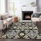 Homeroots 3' X 5' Black Gray And Brown Oriental Washable Indoor Outdoor Area Rug 597662 - alternate 6
