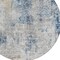 Homeroots 8' Denim Blue And Sky Blue Round Abstract Washable Indoor Outdoor Area Rug 587868 - alternate 5