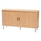 Baxton Studio Lucia Fluted Wood Sideboard, Mid-Century Modern Buffet Cabinet with Sliding Tambour Doors, 55" Wide 262-13789-ZORO - alternate 1