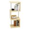 Homeroots 43" Cream Steel Three Tier Corner Bookcase 480466 - alternate 1