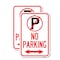 Signmission No Parking No Parking Symbol and Arrow Pointing Left a, 12'' X 18'', Heavy Gauge Aluminum, 2PK A-1218-2PACK-23819 - alternate 1
