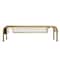 Martha Stewart Ryder Gold Mesh Metal Desktop Monitor Stand Riser with Organizer Drawer and Side Storage HH-OHD04-GLD-MS - alternate 9
