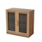 Homeroots 31" Natural And Clear Glass Door Accent Cabinet With Three Shelves 564864 - alternate 7