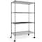Yssoa Simple Deluxe Heavy Duty 4-Shelf Storage Shelving Unit, 36in D x 14in W x 55.91in H Steel Organizer HKSHLF36145404B - alternate 1