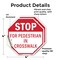 Signmission Stop For Pedestrian in Crosswalk, 4 inch X 4 inch, Vinyl Decal, 2PK OC-D-2PACK-4-120 - alternate 3