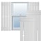 Ekena Millwork True Fit PVC, Four Board Spaced Board-n-Batten Shutters w/Diamond Cutout, Unfinished, 23W x 32H, PR TFP101SD23X032UN - alternate 1