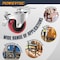 Powertec 2'' Swivel Plate Caster Wheels w/400 lbs Loads 2 with Brakes & 2 without, PU Castor Wheels, 4PK 17212N - alternate 6