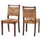 Bali & Pari Cordoba Bohemian Natural Seagrass and Mahogany Wood 2-Piece Dining Chair 249-2PC-13842-ZORO - alternate 1